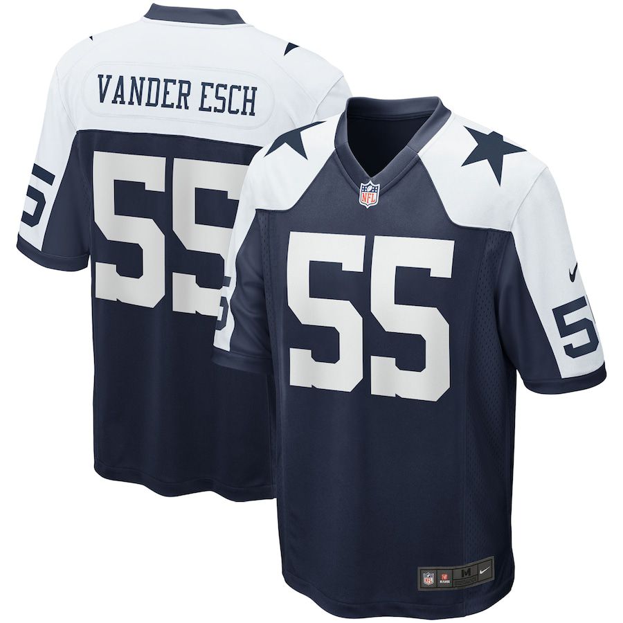 Men Dallas Cowboys 55 Leighton Vander Esch Nike Navy Alternate Game Team NFL Jersey